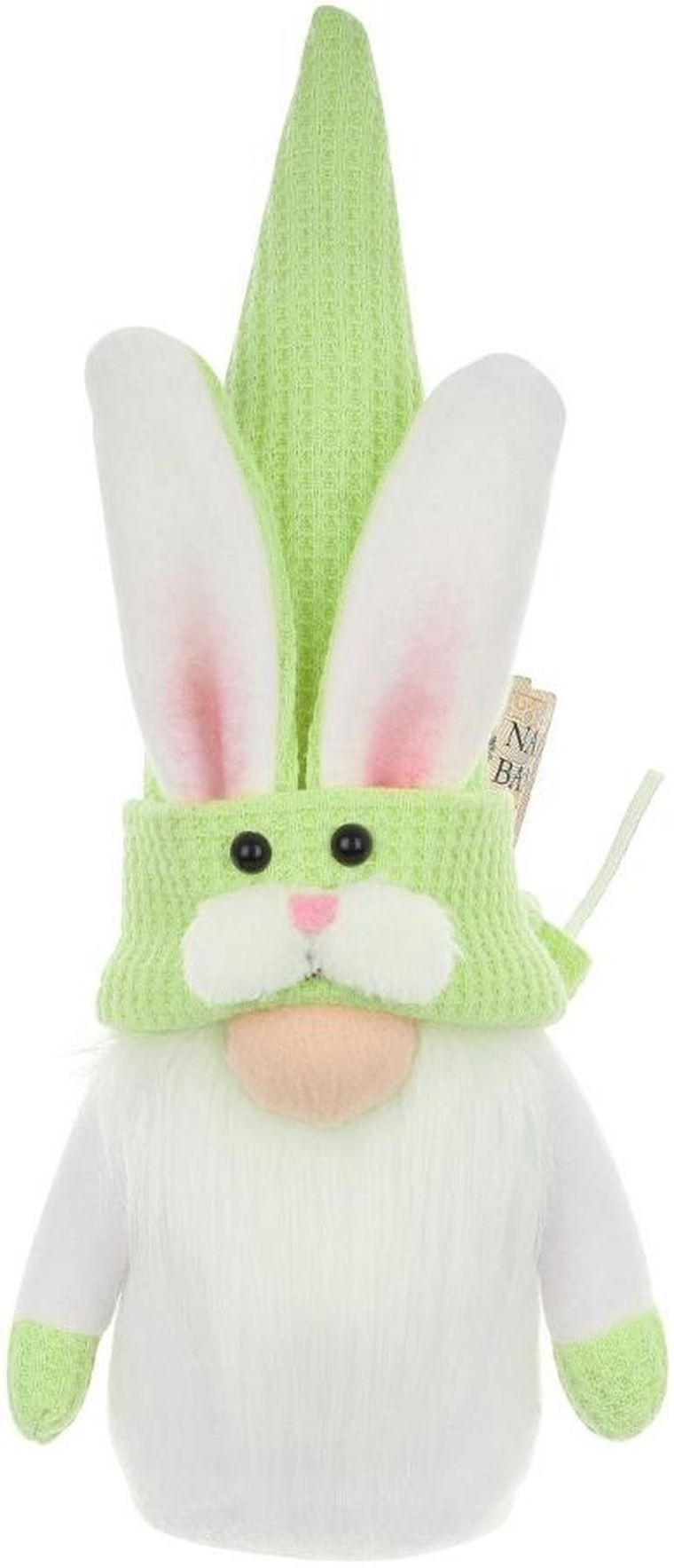 Saska Garden, dekoracja wiosenna, skrzat zajączek, z workiem na prezent, zielony, 20 cm