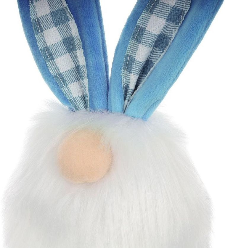 Saska Garden, dekoracja wiosenna, zajączek, niebieski, 18 cm