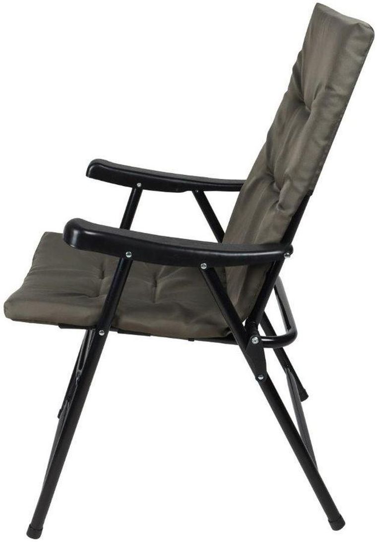Saska Garden, krzesło ogrodowe składane, szare, 59-66-45/90 cm