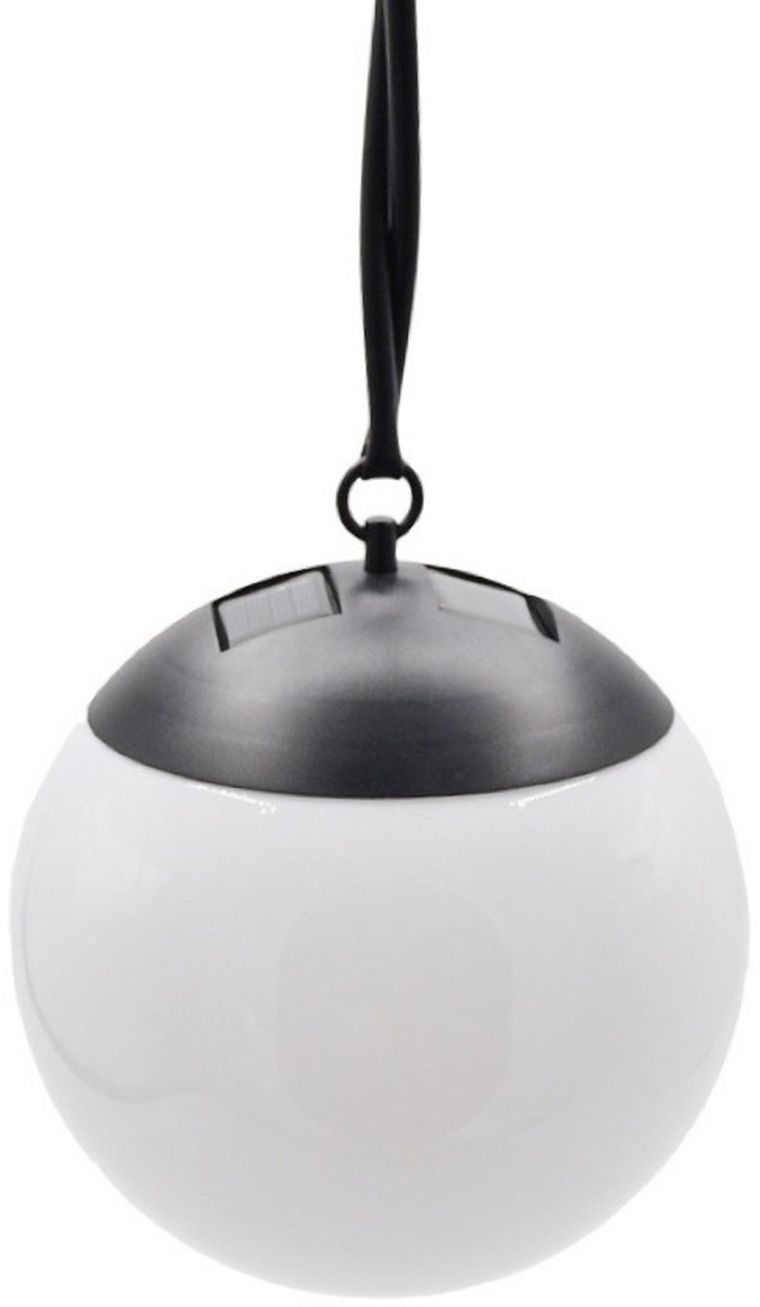 Saska Garden, lampa solarna plastikowa, kula wisząca, 20 cm