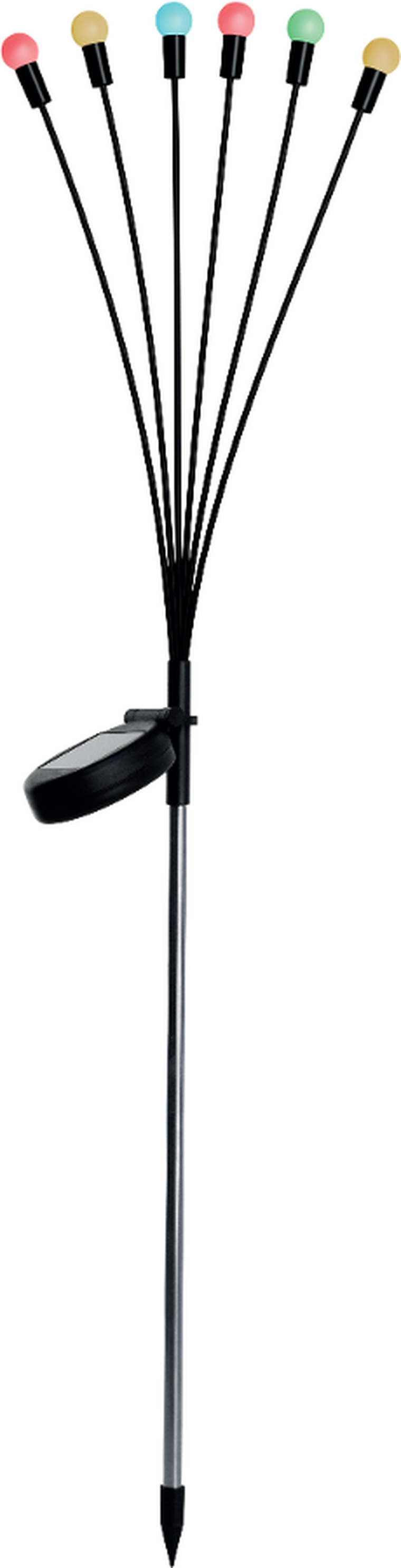 Saska Garden, lampa solarna, tańczące na wietrze kuleczki kolorowe, 6 led, 72 cm