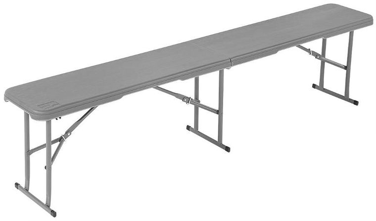 Saska Garden, ławka cateringowa składana, szara, 183-28-43 cm
