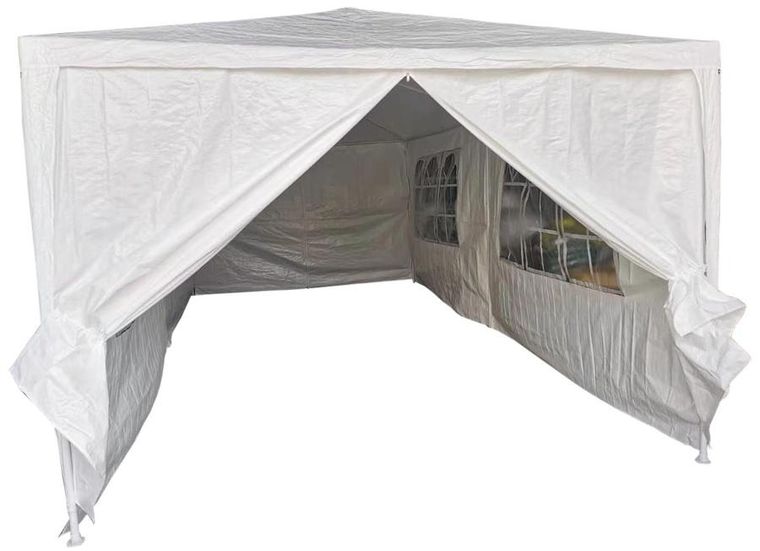 Saska Garden, namiot ogrodowy cateringowy PE, biały, 6-3m + 6 ścianek