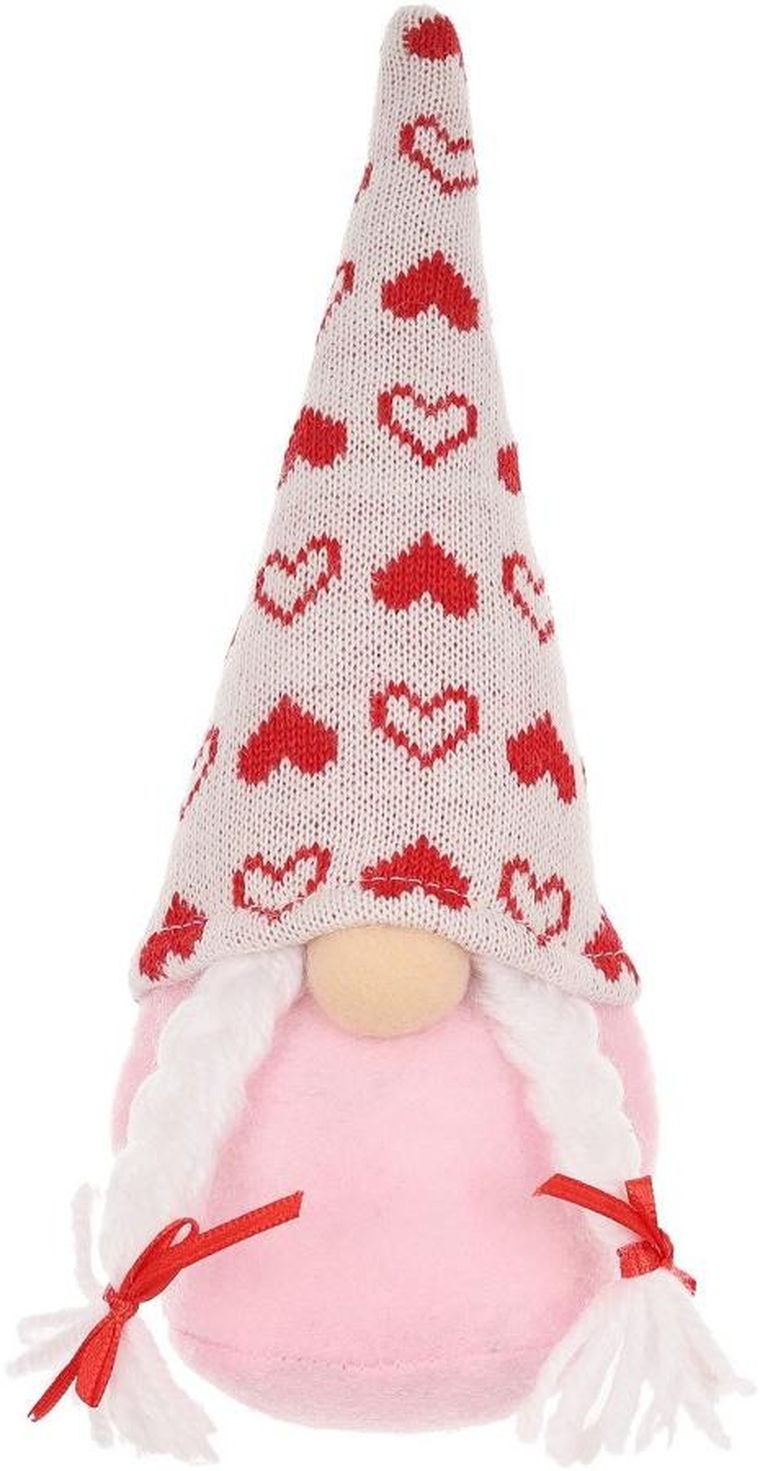 Saska Garden, skrzat, dekoracja walentynkowa, girl, różowa, 20 cm