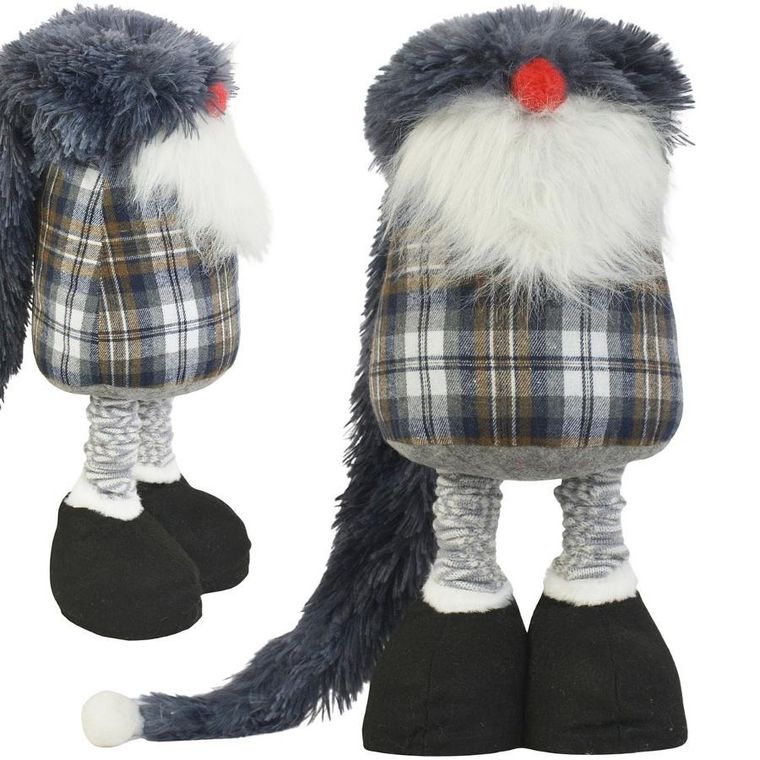 Saska Garden, skrzat, gnom dekoracyjny na teleskopach, szary, 38-88 cm