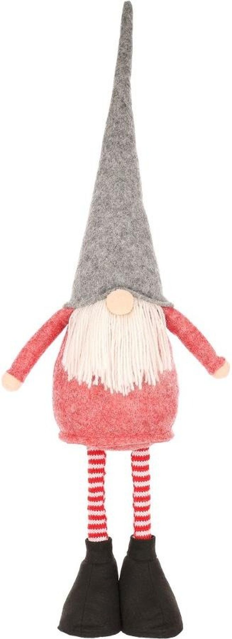 Saska Garden, skrzat, gnom dekoracyjny na teleskopowych nogach, czerwony, 64-79 cm