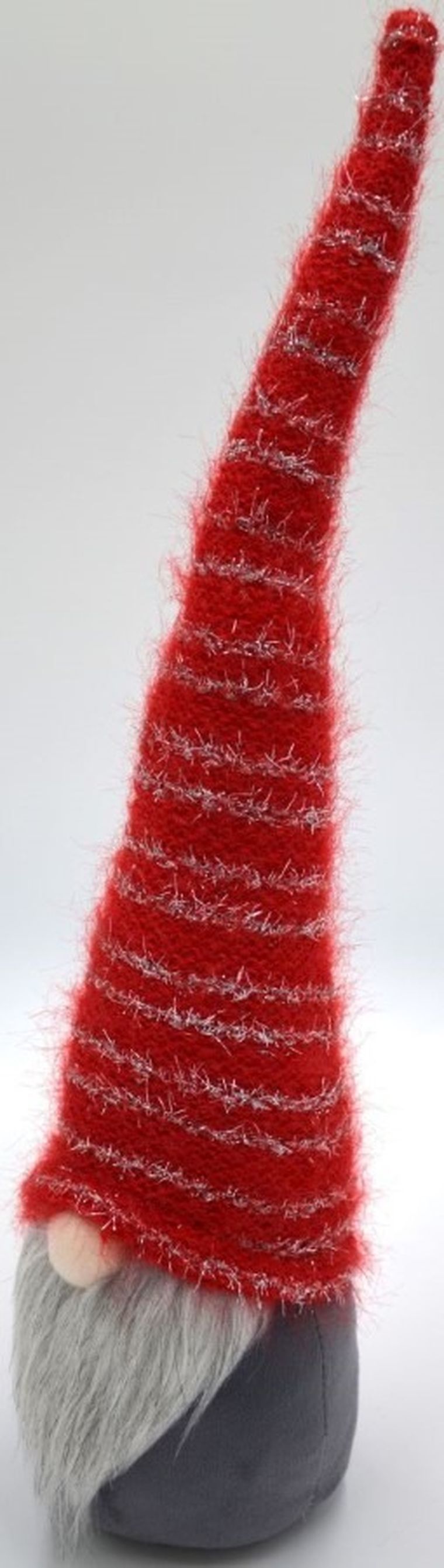 Saska Garden, skrzat z długą czerwoną czapką i świecącym nosem, 10-9-42 cm