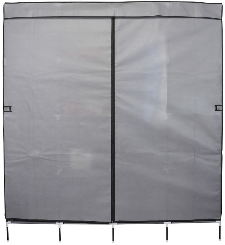 Saska Garden, szafa tekstylna, ciemnoszara, 168-45-172 cm