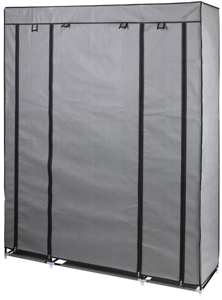 Saska Garden, szafa tekstylna, szara, 175-133-43 cm, 28873