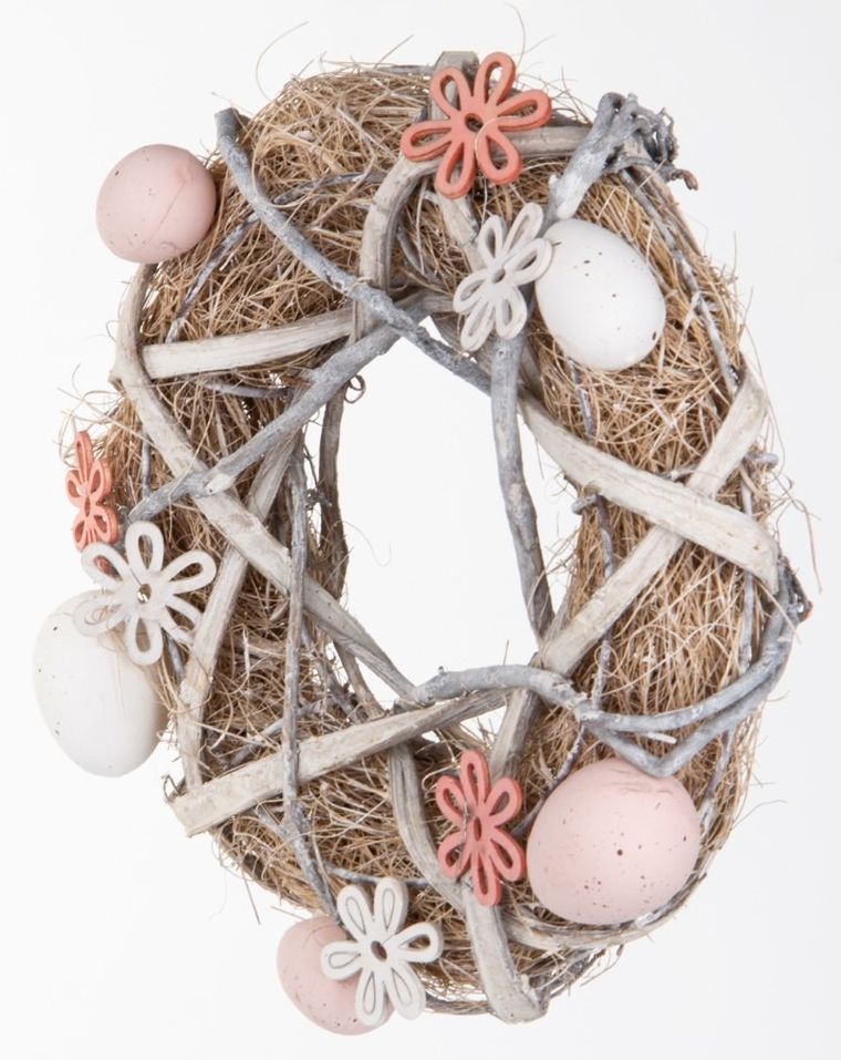 Saska Garden, wianek dekoracyjny, grey, średnica 24 cm