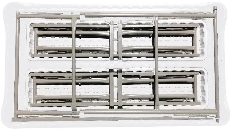 Saska Garden, zestaw piknikowo cateringowy, stół i 2 ławki, biały