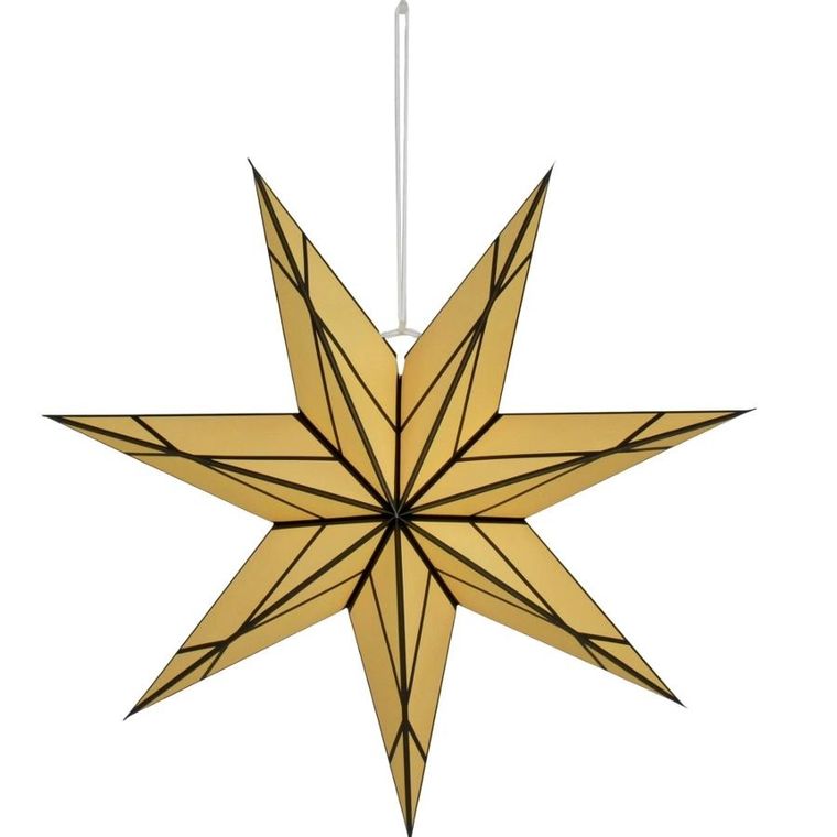 Saska Gift And Decor, dekoracja papierowa, gwiazda, kremowa, 50 cm, 7 ramion