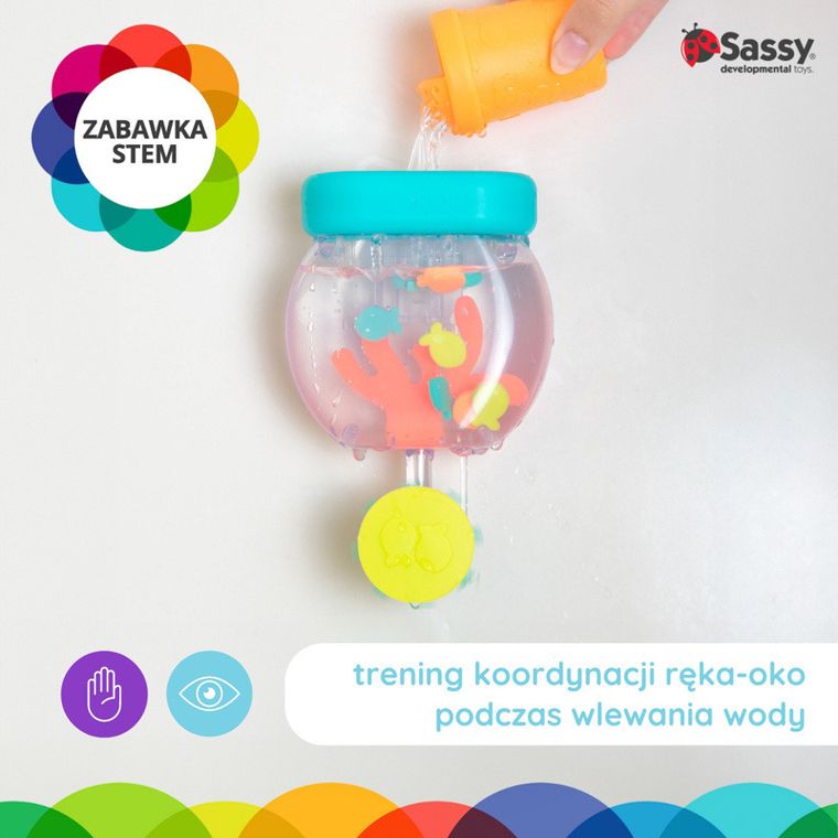 Sassy, Karmienie rybek, zabawka do kąpieli z przyssawkami