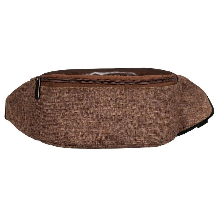 Saszetka na biodro, nerka, brązowa, Loren