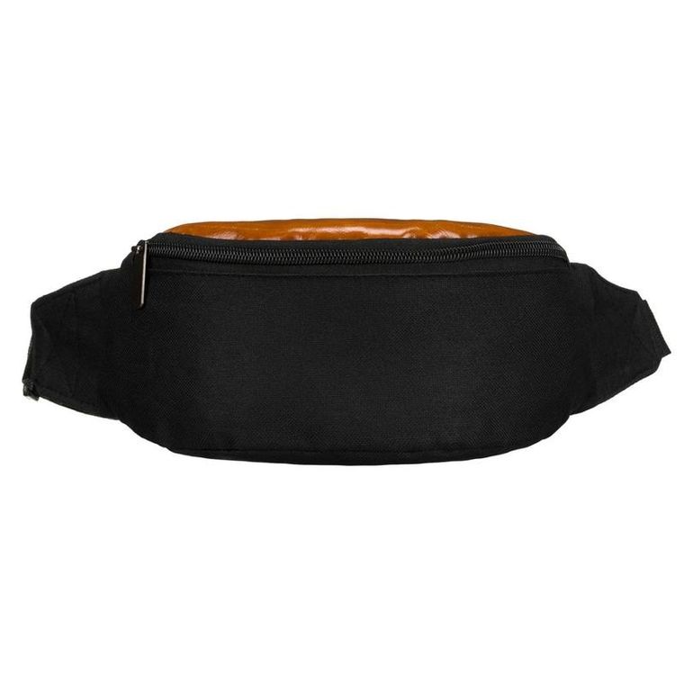 Saszetka na biodro, nerka, czarno-brązowa, Loren