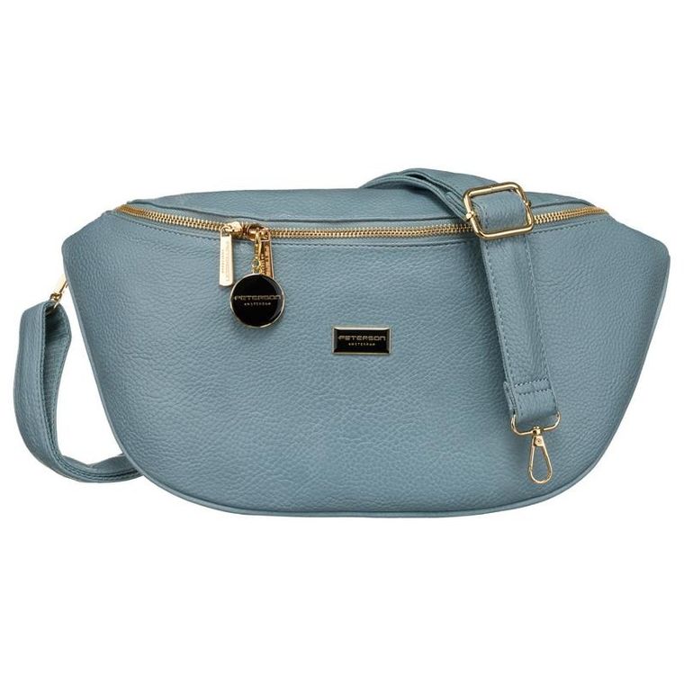 Saszetka na biodro, nerka, niebieska, Peterson