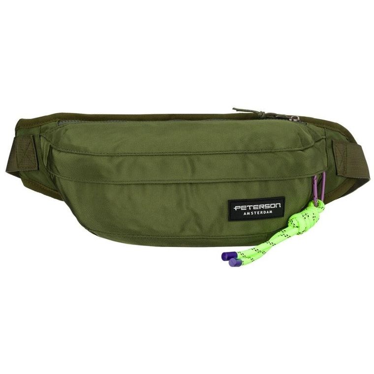 Saszetka na biodro, nerka, zielona, Peterson