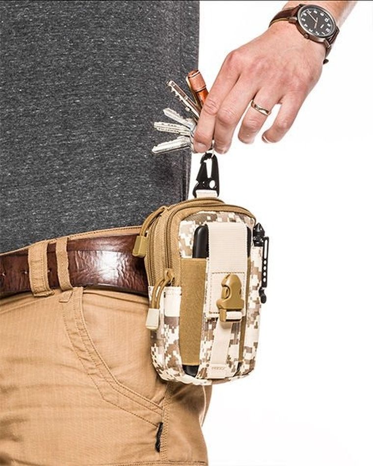 Saszetka nerka survivalowa na pasek, kamuflaż, moro