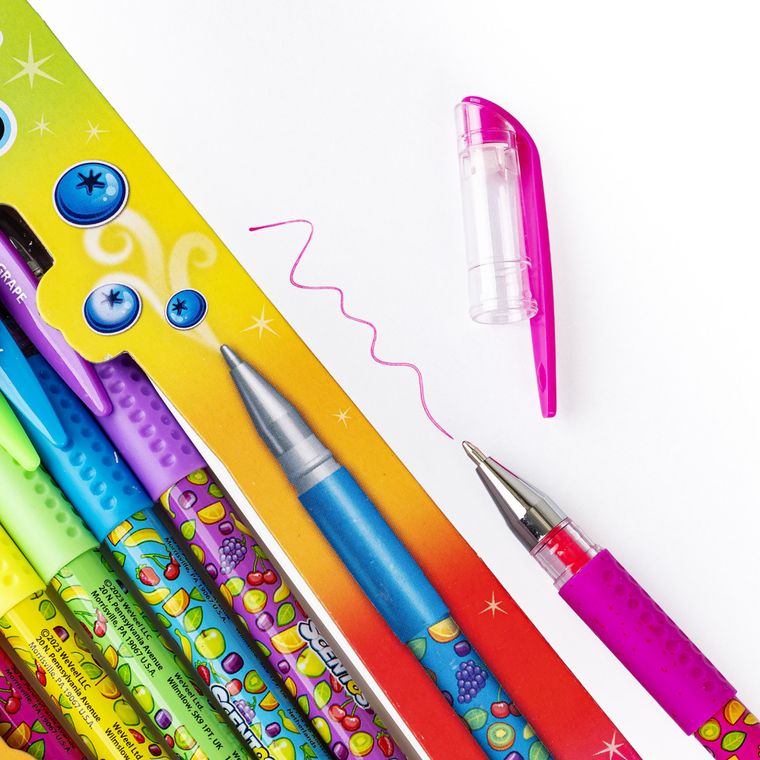 Scentos, pachnące długopisy, żelowe, neonowe, 5 kolorów