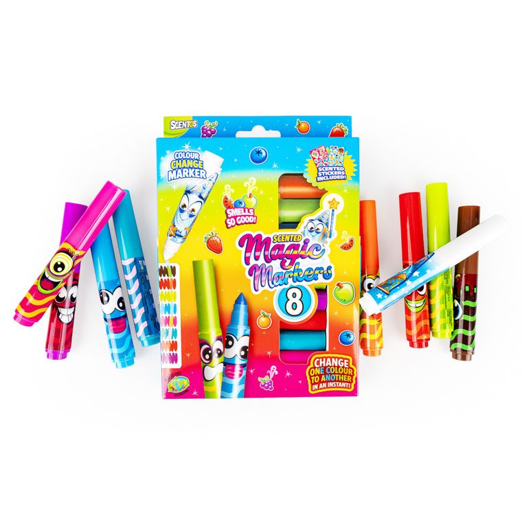 Scentos, pachnące markery, magiczne, 8 kolorów