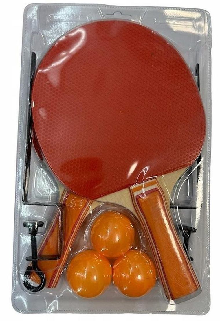 Schemat, ping-pong, zestaw z siatką i piłkami