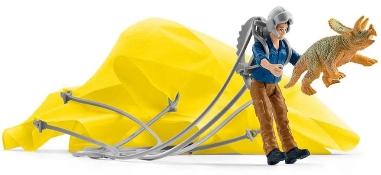 Schleich, Dinosaurs, Ekipa ratowników ze spadochronami, zestaw, 41471