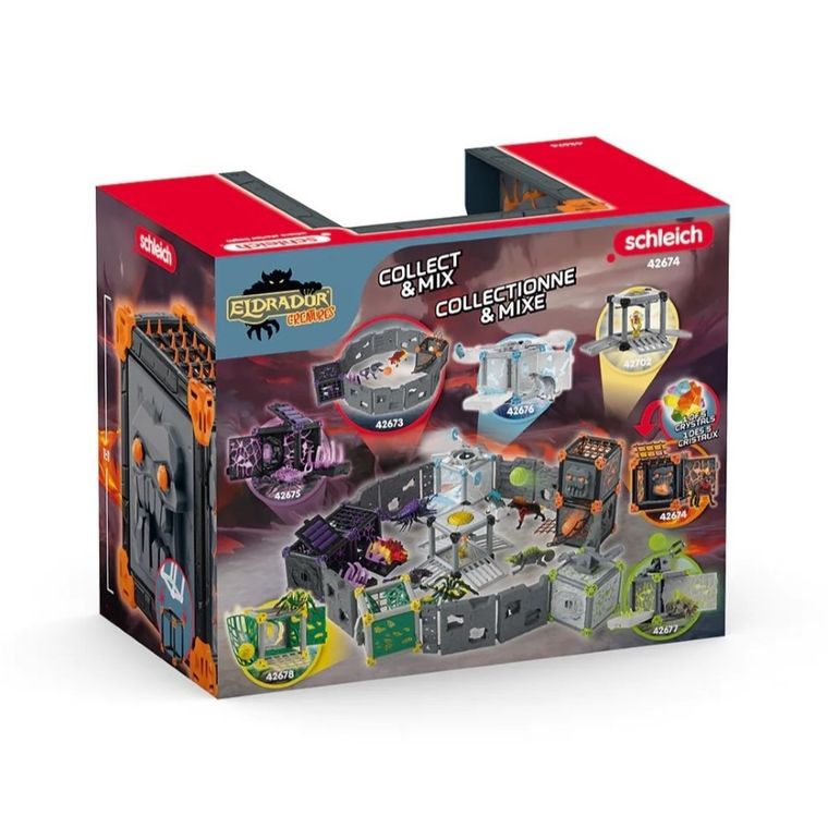 Schleich, Eldrador Creatures, Battle Cave i Hiena z Lawy, zestaw, 42674