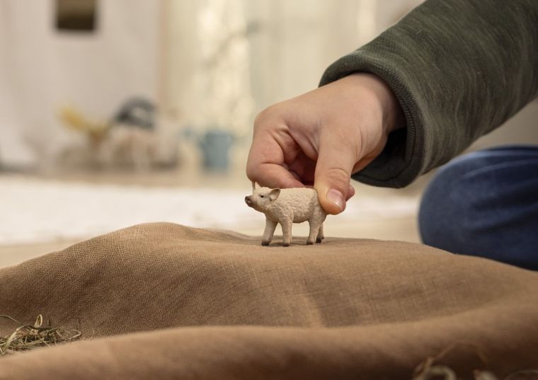 Schleich, Farm World, Prosię mangalicy, figurka, 14893