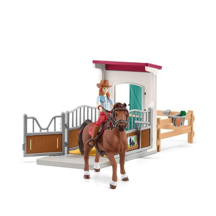 Schleich, Hannah & Cayenne, boks dla konia, zestaw, 42710