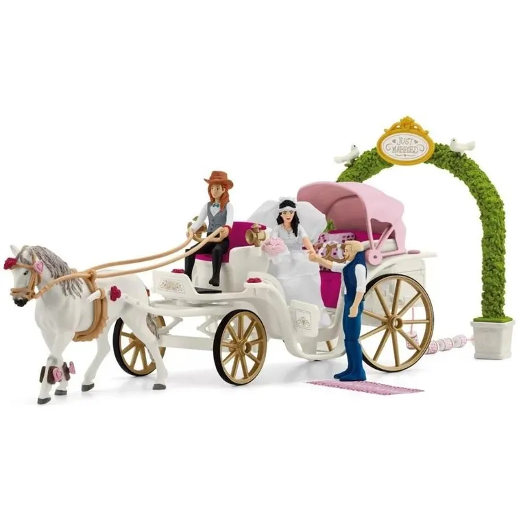Schleich, Horse Club, Kareta weselna, zestaw, 42641