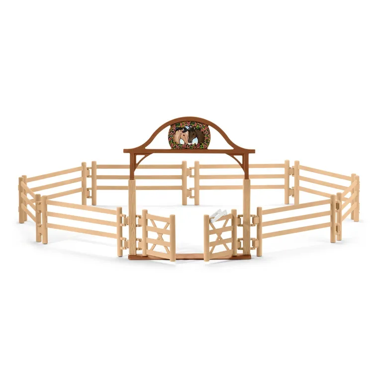 Schleich, Horse Club, Padok z bramą wjazdową, akcesoria, 42434