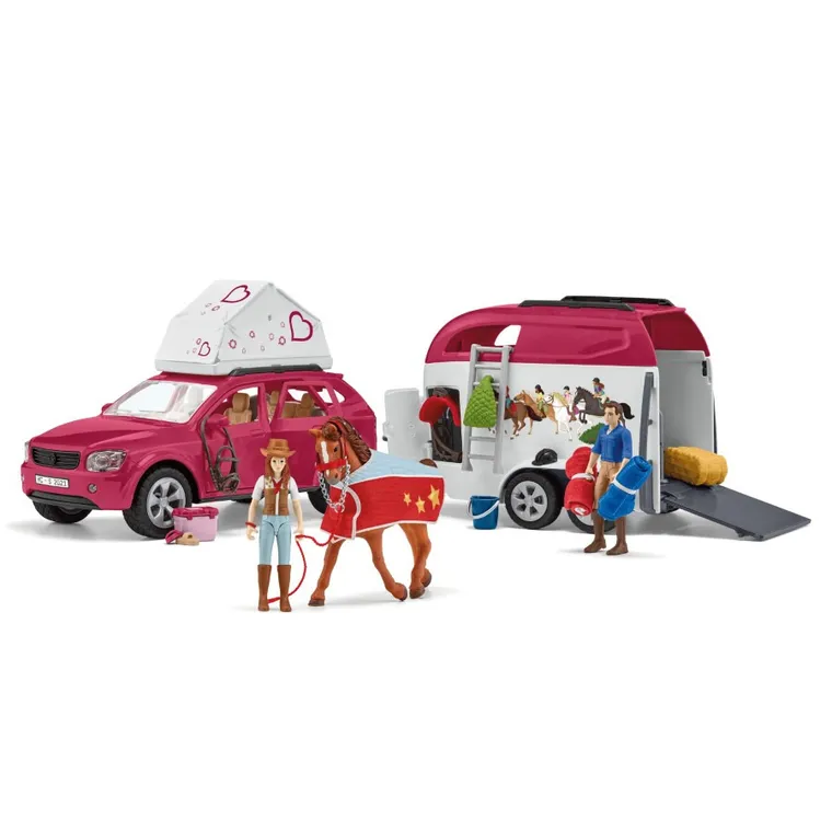 Schleich, Horse Club, Przygoda z samochodem i przyczepą dla konia, zestaw, 42535