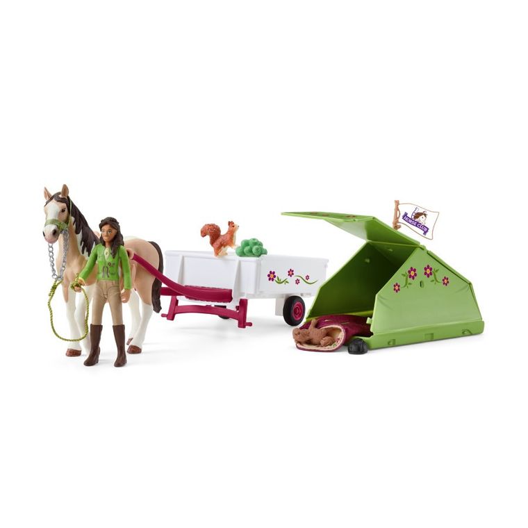 Schleich, Horse Club, Sarah i wycieczka kempingowa, zestaw, 42533
