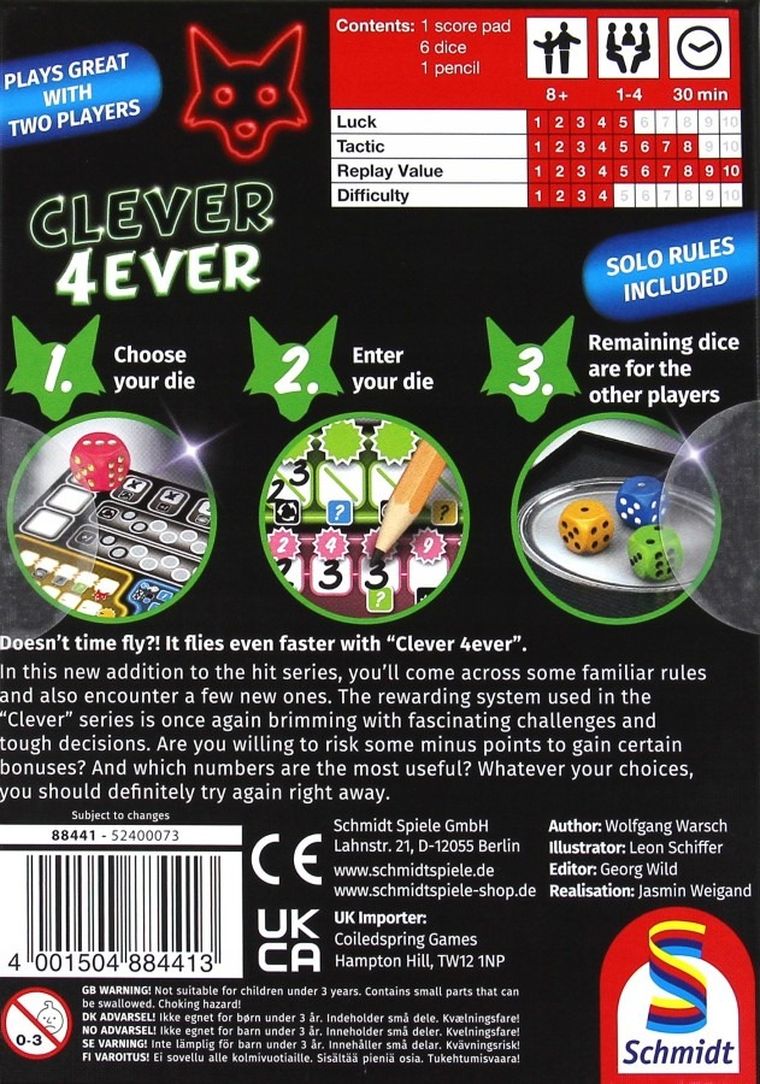 Schmidt, Clever 4 Ever, Pełna taca, gra logiczna