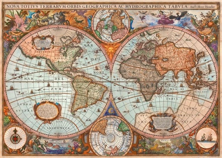 Schmidt, Starożytna mapa świata, puzzle, 3000 elementów