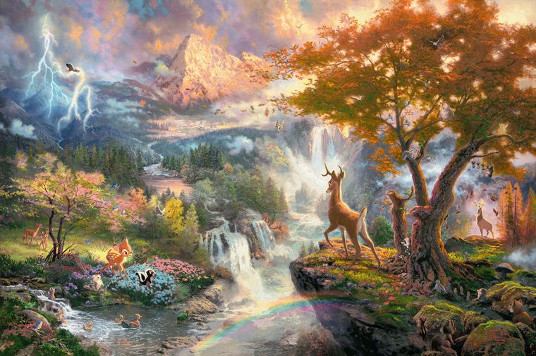 Schmidt, Thomas Kinkade: Bambi, puzzle, 1000 elementów
