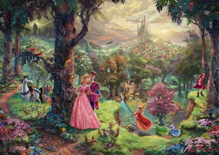 Schmidt, Thomas Kinkade, Śpiąca Królewna, puzzle, 1000 elementów