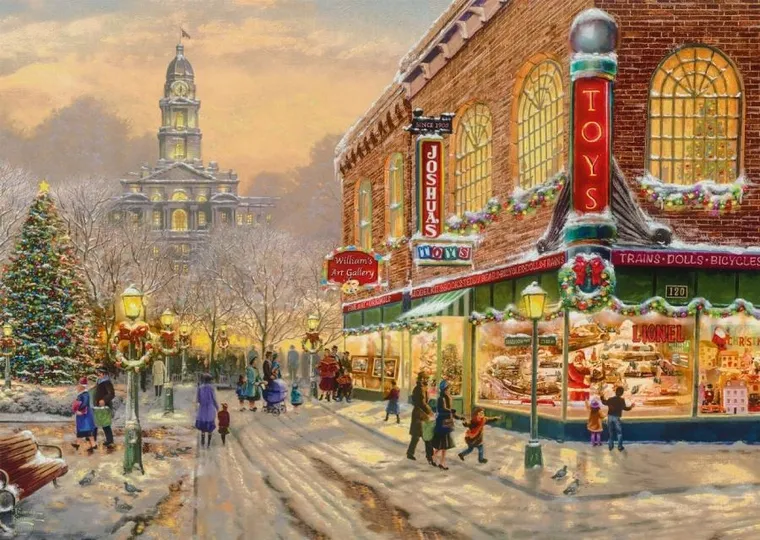 Schmidt, Thomas Kinkade, świąteczne życzenie, puzzle, 1000 elementów