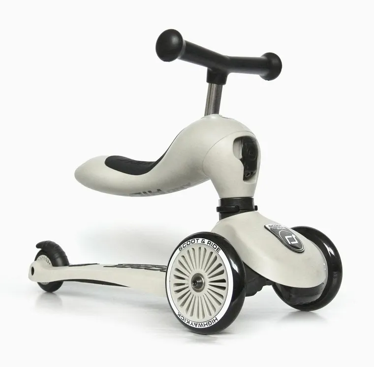 Scoot & Ride, Highwaykick 1, jeździk i hulajnoga 2w1, Ash