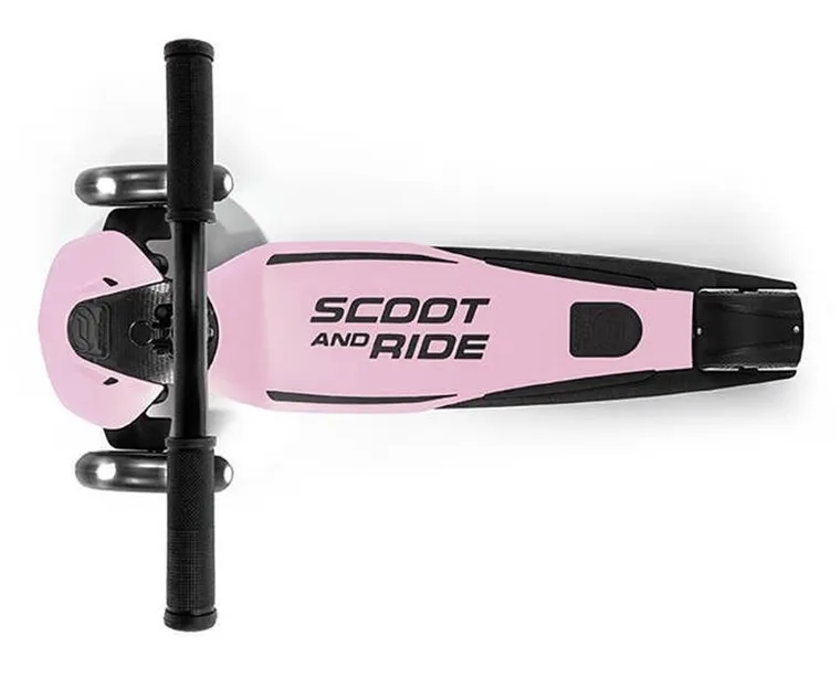 Scoot & Ride, Highwaykick 5 LED, hulajnoga 3-kołowa, balansowa, ze świecącymi kółkami, Rose