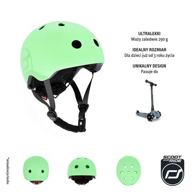 Scoot & Ride, kask, Kiwi, rozmiar S-M