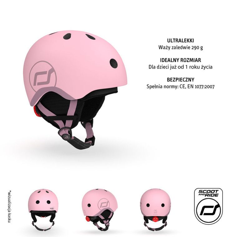 Scoot & Ride, kask narciarski, Rose, rozmiar XXS-S