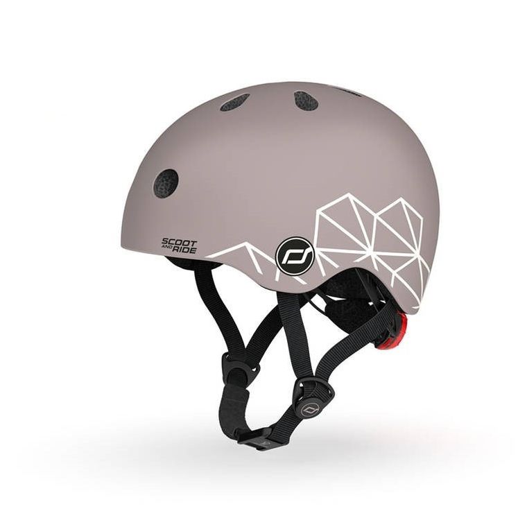 Scoot & Ride, kask ochronny, Brown Lines, rozmiar 45-51 cm