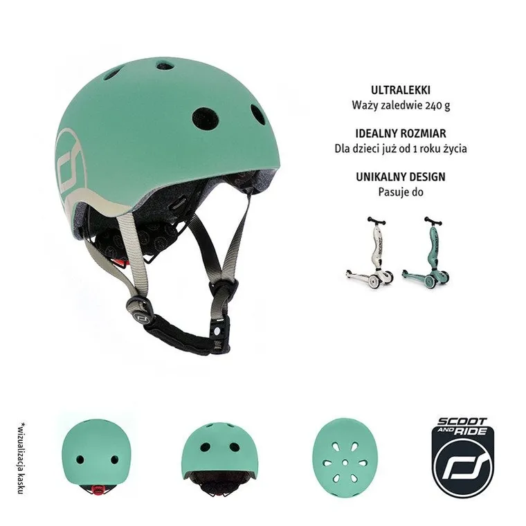 Scoot & Ride, kask ochronny, Forest, rozmiar 45-51 cm