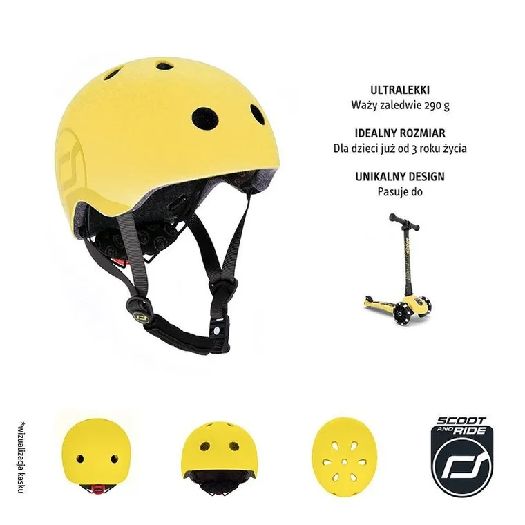 Scoot & Ride, kask ochronny, Lemon, rozmiar 51-55 cm