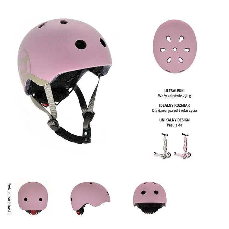 Scoot & Ride, kask ochronny, Rose, rozmiar 45-51 cm