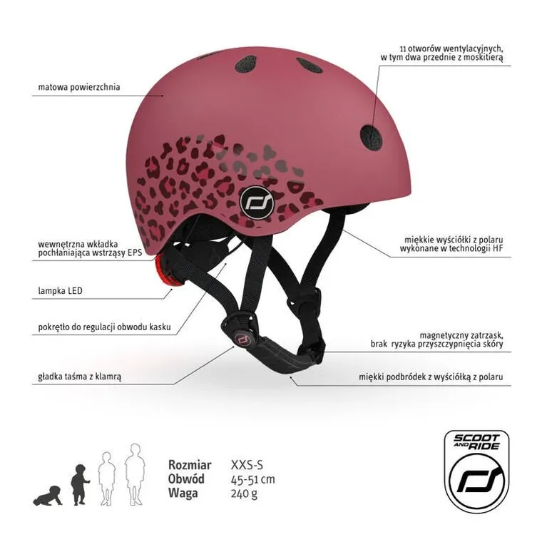 Scoot & Ride, kask ochronny, Wildcat, rozmiar 45-51 cm