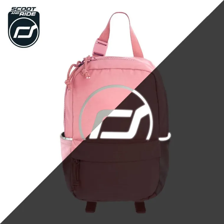 Scoot & Ride, plecak na hulajnogę, 9l, Rose
