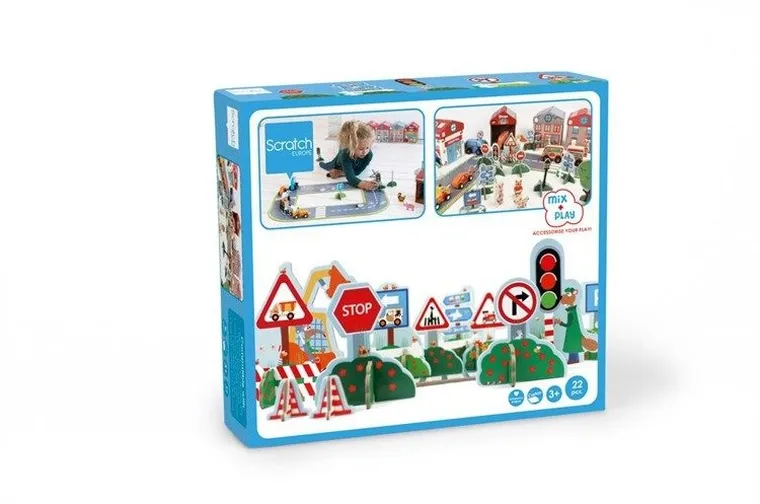 Scratch, Mix&Play, znaki drogowe, makieta