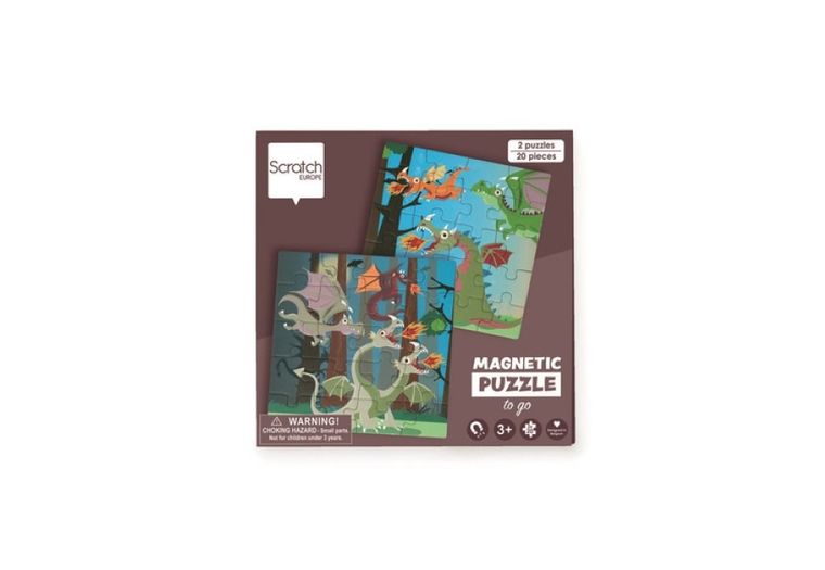 Scratch, Smoki, puzzle magnetyczne, książka podróżna, 2 obrazki, 40 elementów